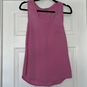 100 % silk pink racer back tank by Joie XS